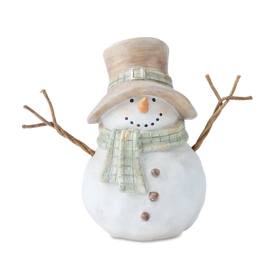 Melrose 5.75" Glittered Snowman Figurines Set